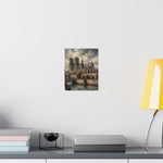 Notre Dame Seine River Matte Poster — Vintage Paris Architecture Wall Art - AquilVision