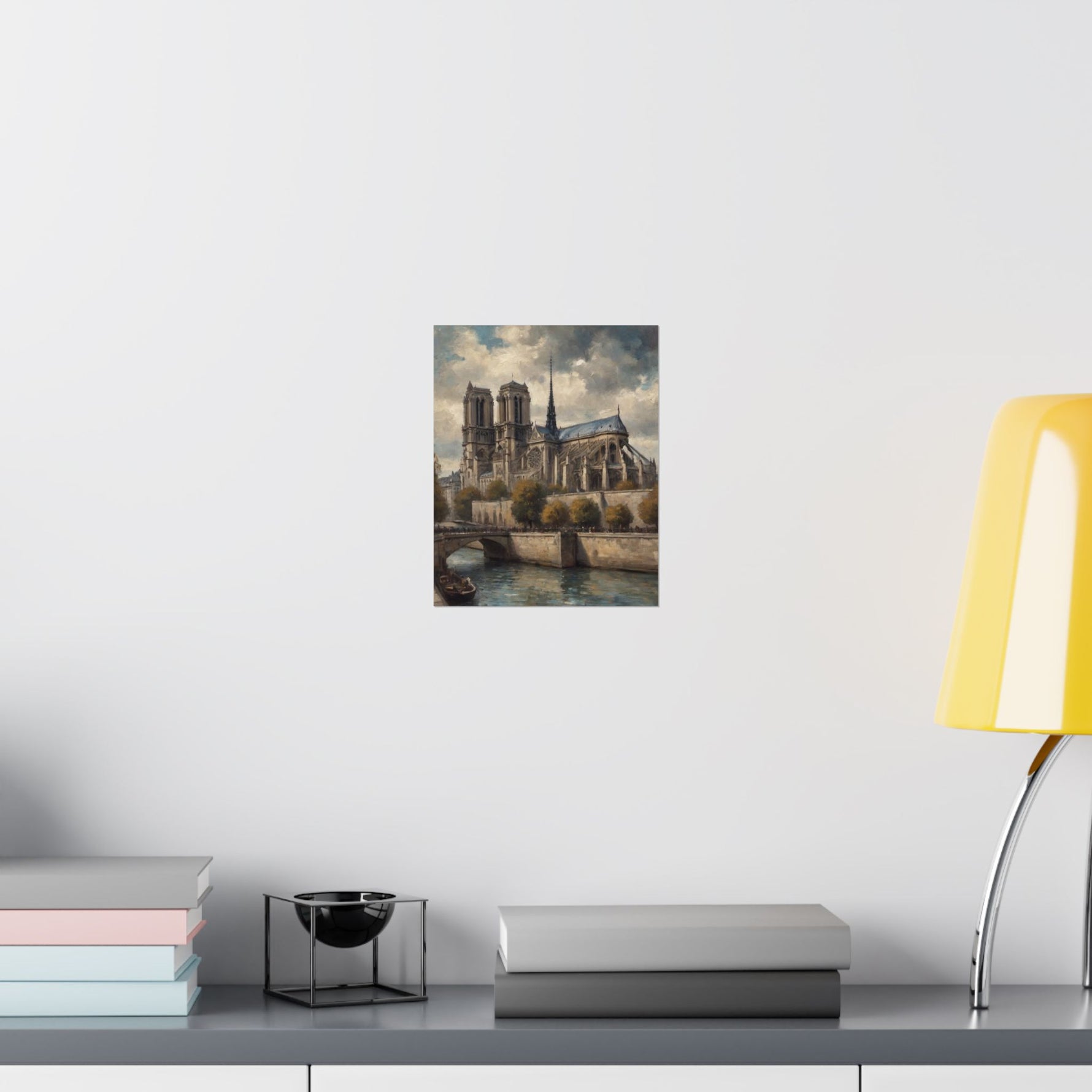 Notre Dame Seine River Matte Poster — Vintage Paris Architecture Wall Art - AquilVision