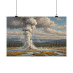 Geyser Landscape Matte Poster — Serene National Park Wall Art - AquilVision