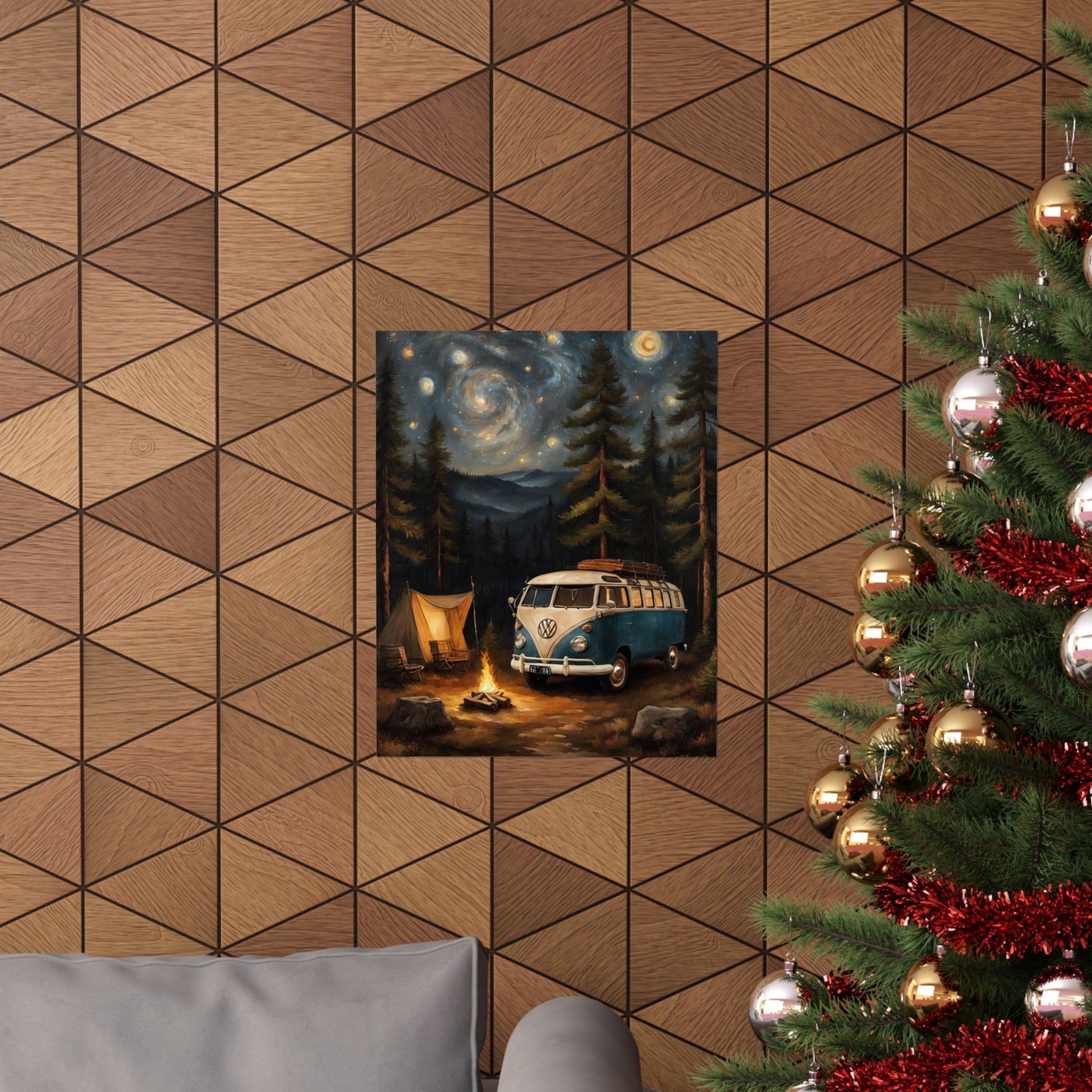 Vintage Camping Art Prints, Bohemian Decor for Nature Lovers, Retro Van Wall Art, Great for Adventure Enthusiasts, Ideal Gift for Explorers - AquilVision