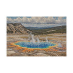 Yellowstone Grand Prismatic Spring Matte Horizontal Poster — Scenic National Park Landscape Wall Art - AquilVision