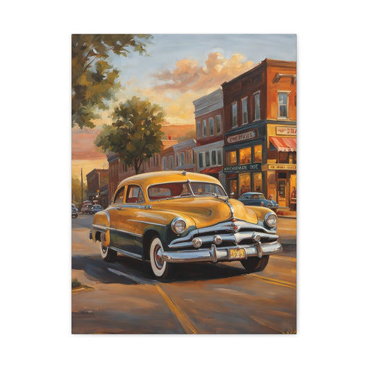 Classic Car Wall Art, Vintage Decor, Matte Canvas Print, Retro Home Decor, Gift for Car Enthusiasts, Art for Living Room