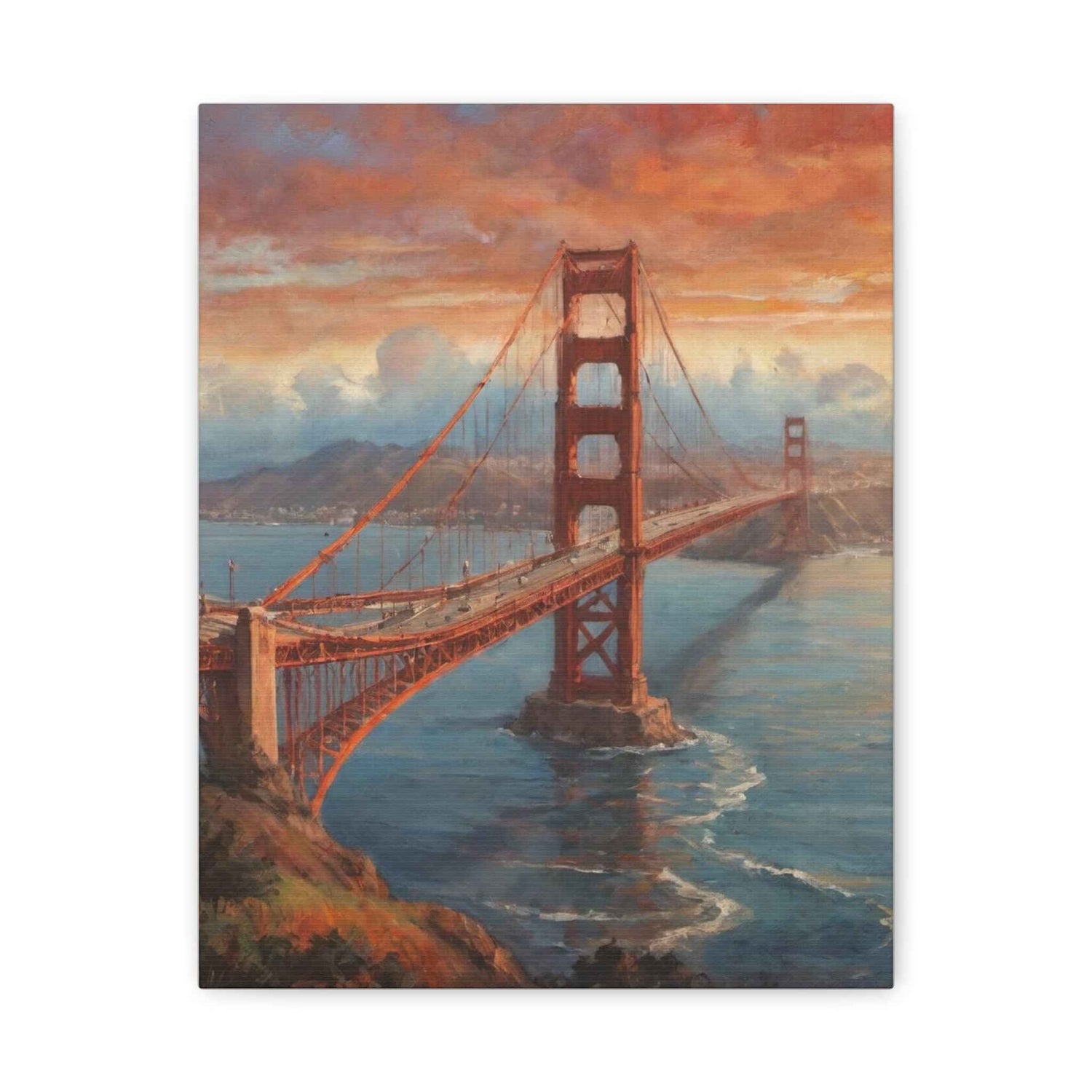 Golden Gate Bridge Canvas Print — Matte Stretched Wall Art - AquilVision