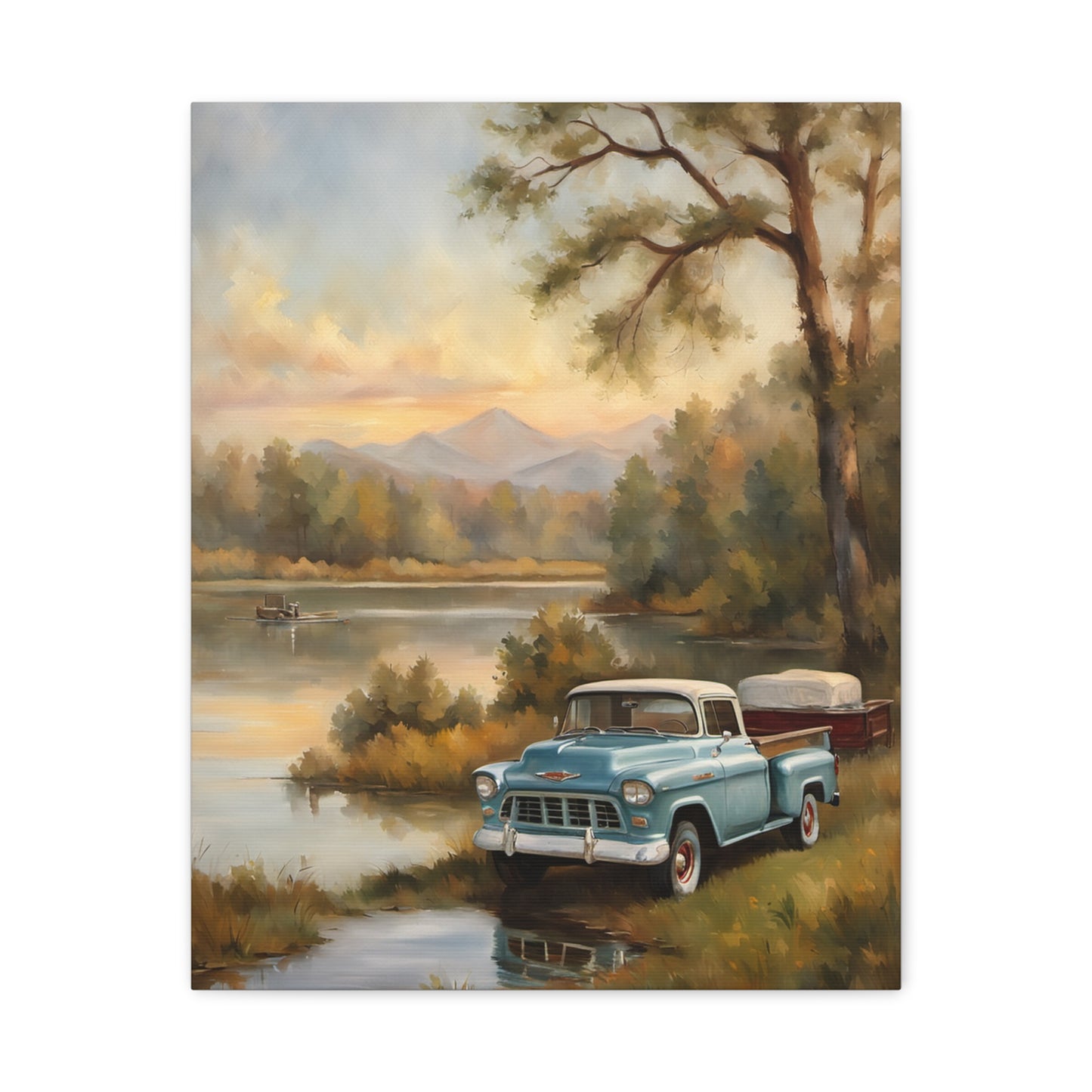 Rustic Landscape Canvas Print, Vintage Truck Art, Home Decor, Nature Wall Art, Gift for Truck Lovers, Farmhouse Wall Decor, [...]