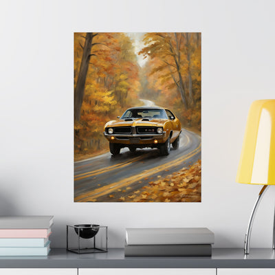 Classic Car Autumn Matte Poster - Vintage Vibes for Home Decor | AJ68 Collection Printify