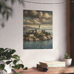 Lighthouse Island Matte Poster — Coastal Nautical Wall Art - AquilVision