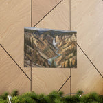 Yellowstone Canyon Waterfall Matte Poster — Landscape Wall Art - AquilVision