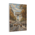 Paris Arc de Triomphe Canvas Wall Art — Autumn Street Scene - AquilVision