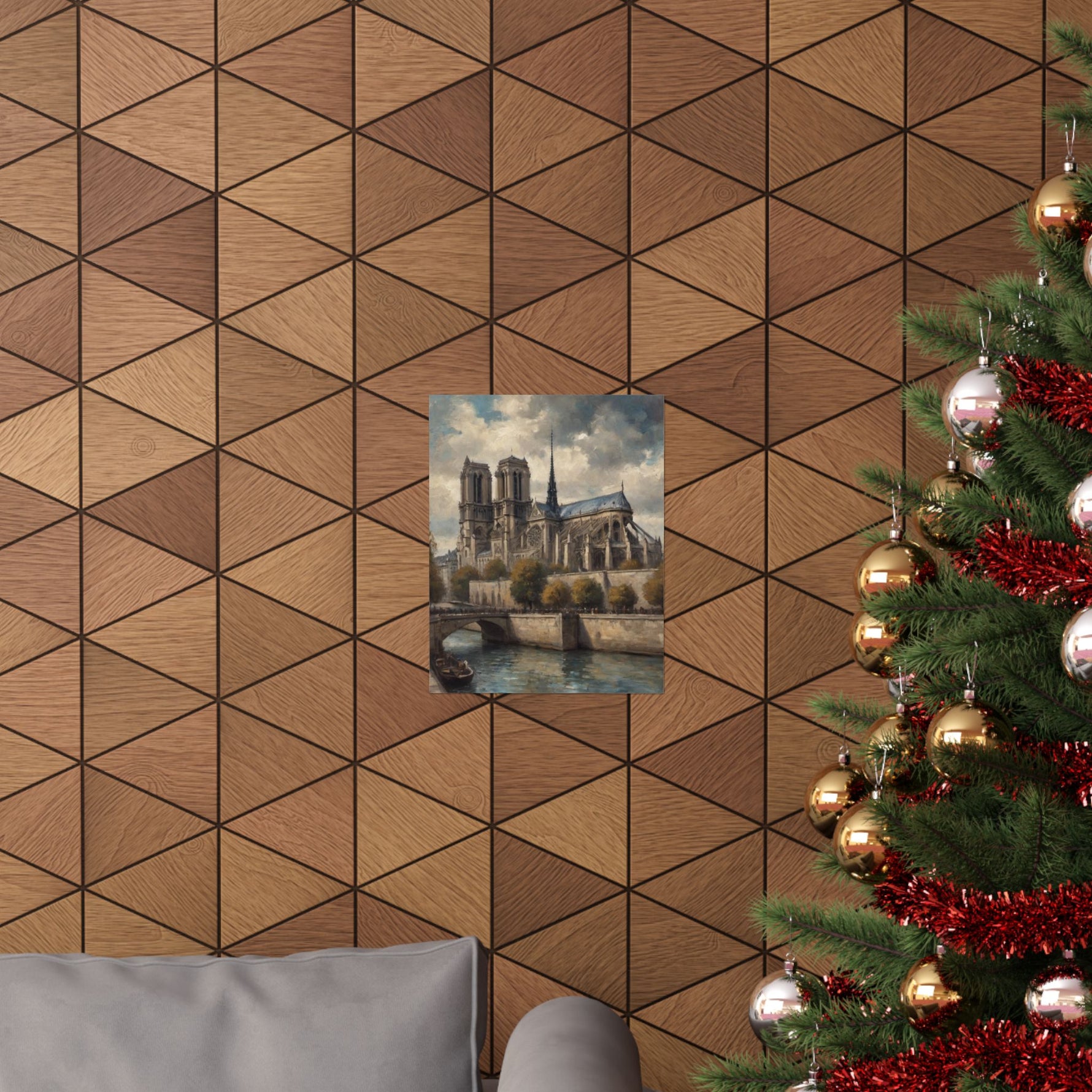 Notre Dame Seine River Matte Poster — Vintage Paris Architecture Wall Art - AquilVision