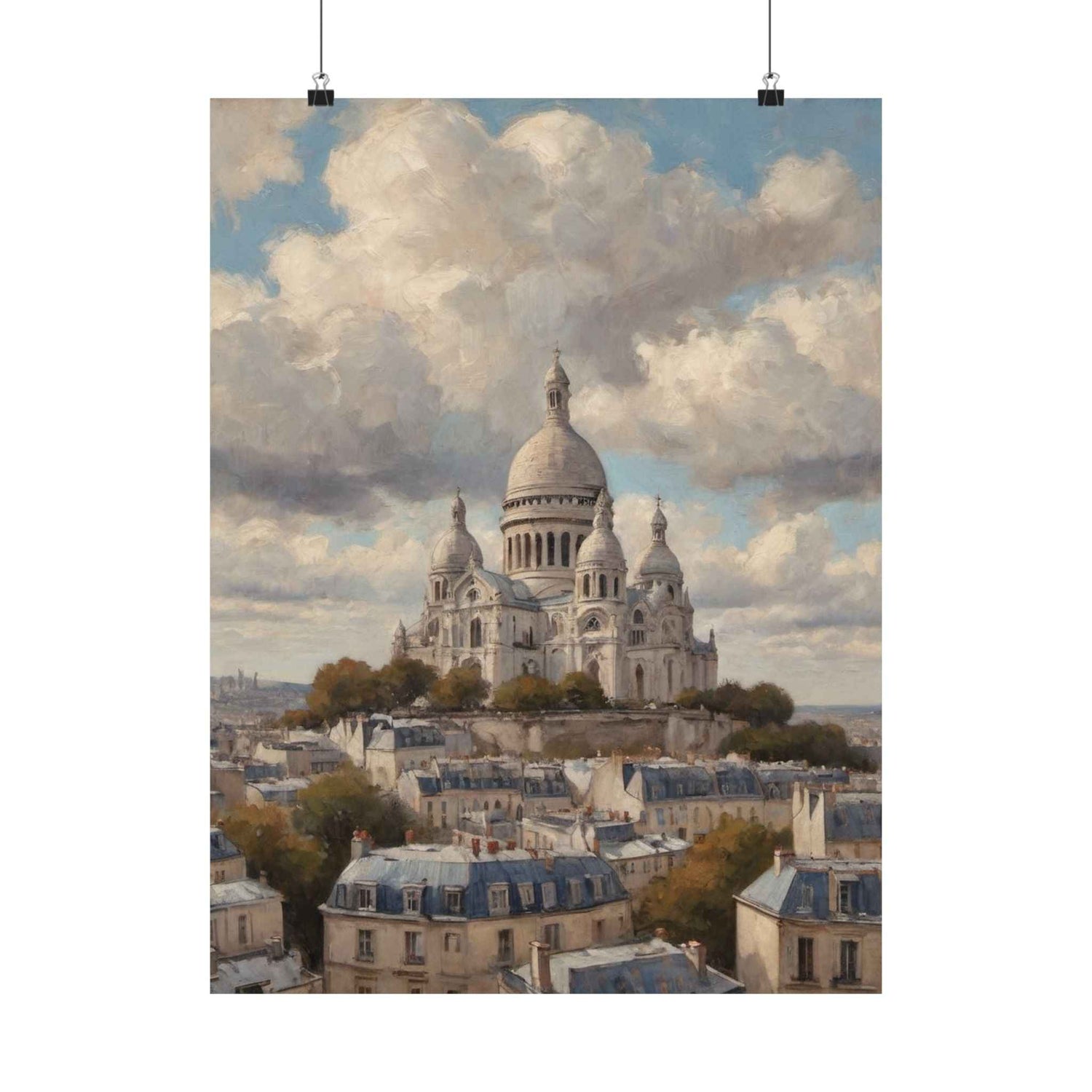 Paris Sacré-Cœur Matte Poster — Vintage Cityscape Wall Art - AquilVision