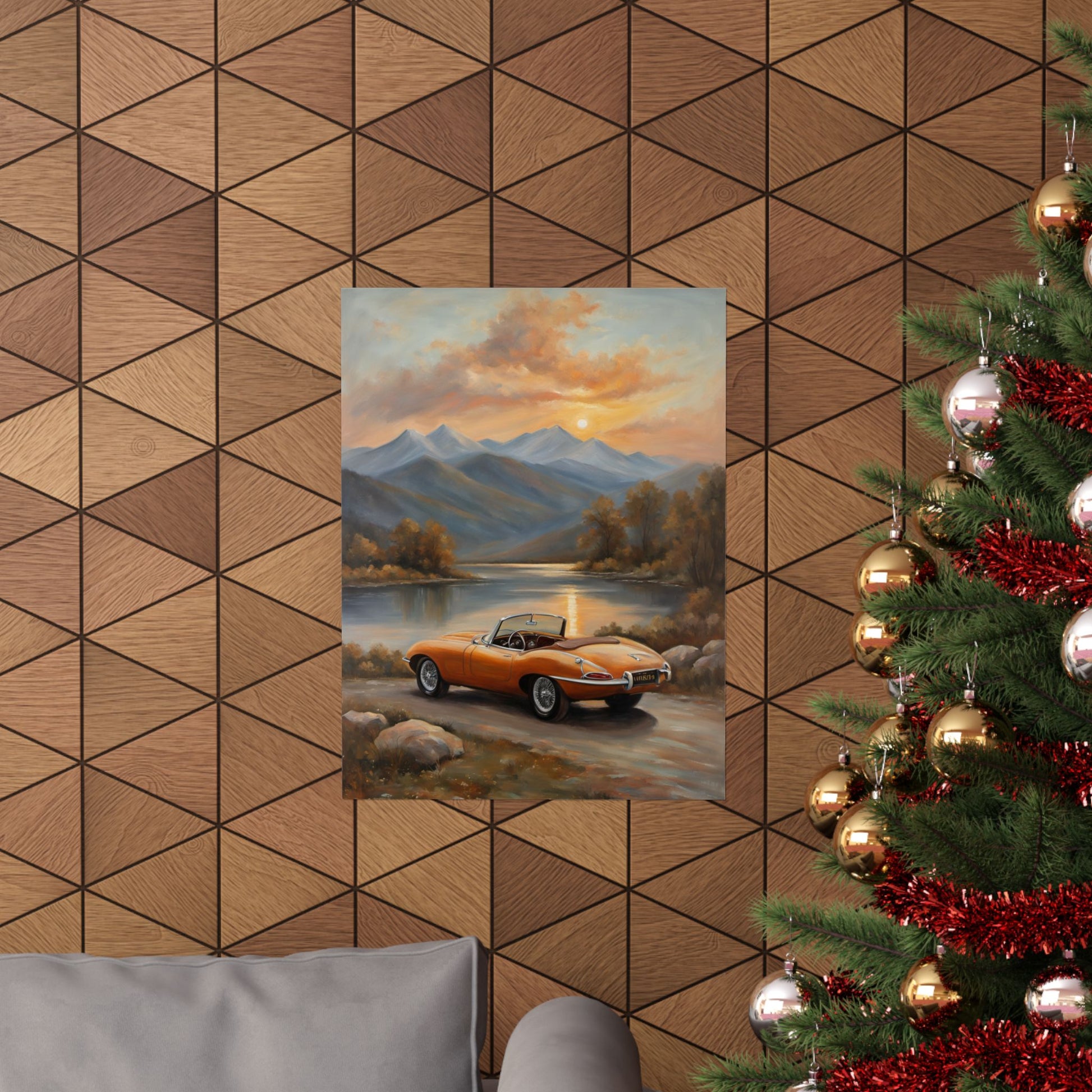 Scenic Car Posters, Vintage Wall Art, Home Décor, Car Enthusiast Gifts, Nature Prints, Retro Artworks - AquilVision