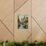 Paris Riverboat Matte Poster — Vintage European Cityscape Wall Art - AquilVision