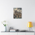 Notre Dame Riverbank Matte Canvas Wall Art — Classic Parisian Cathedral Print - AquilVision