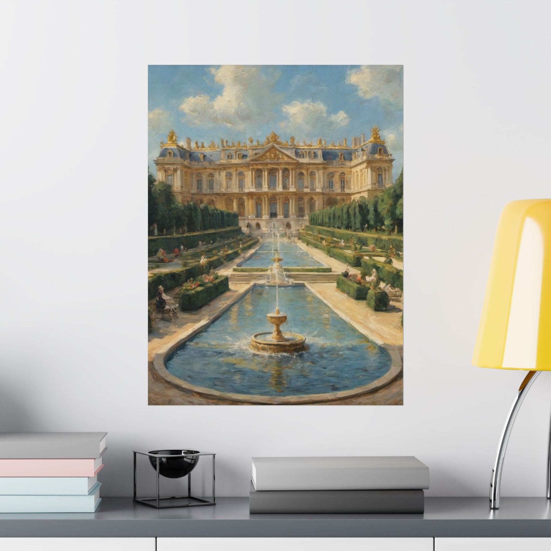 Versailles Palace Fountain Matte Vertical Poster — Classic French Chateau Wall Art - AquilVision