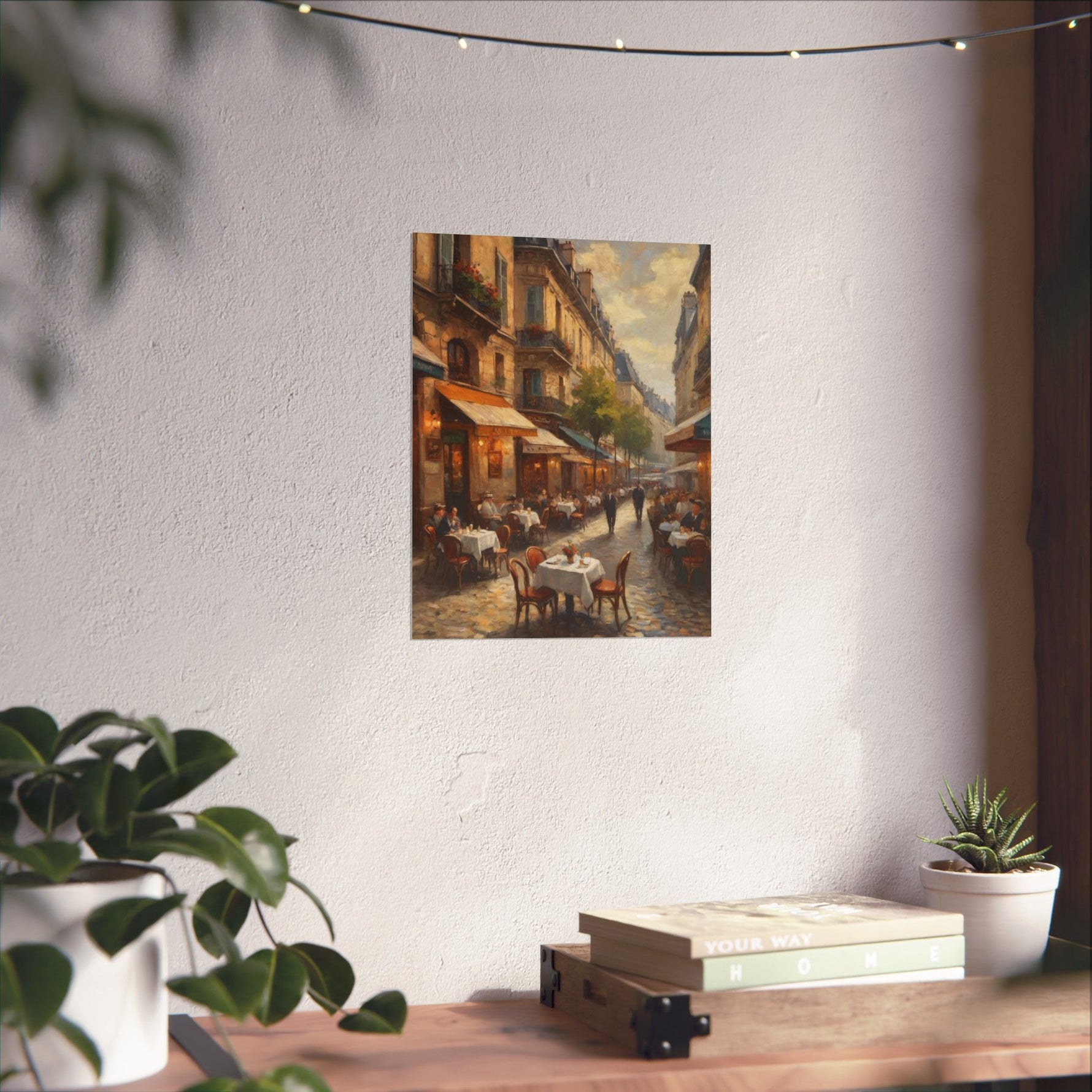 Paris Street Café Matte Poster — Vintage European Cityscape Wall Art - AquilVision