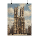 Gothic Cathedral Matte Poster — Vintage Architectural Wall Art