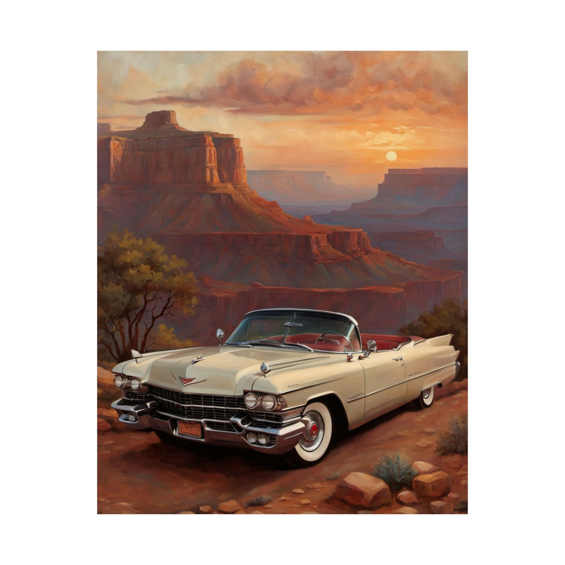 Vintage Car Wall Art Poster, Matte Vertical Posters, Classic Car Decor, Retro Home Decoration, Gift for Car Enthusiasts - AquilVision