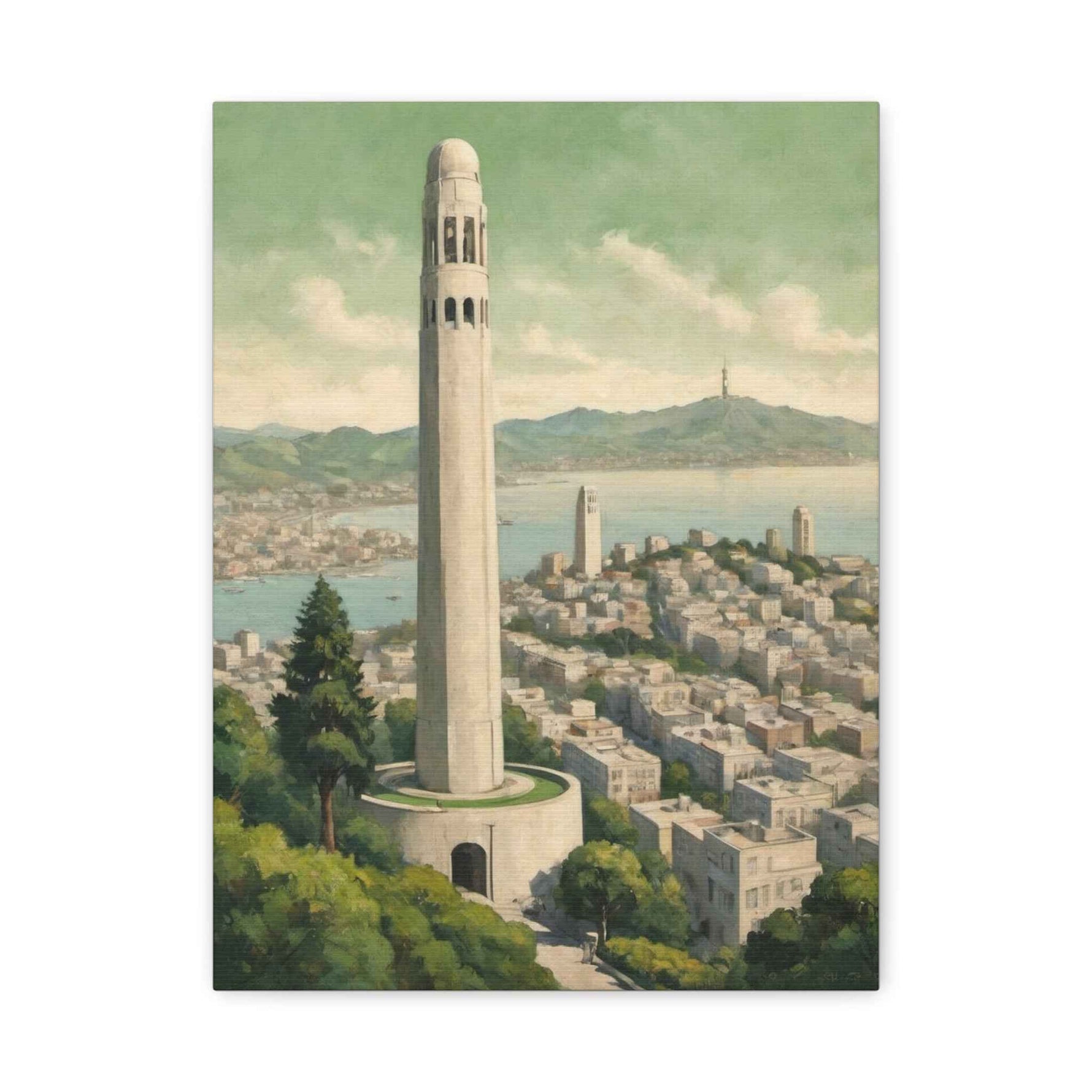 Coit Tower San Francisco Matte Canvas Print — Stretched 1.25" - AquilVision