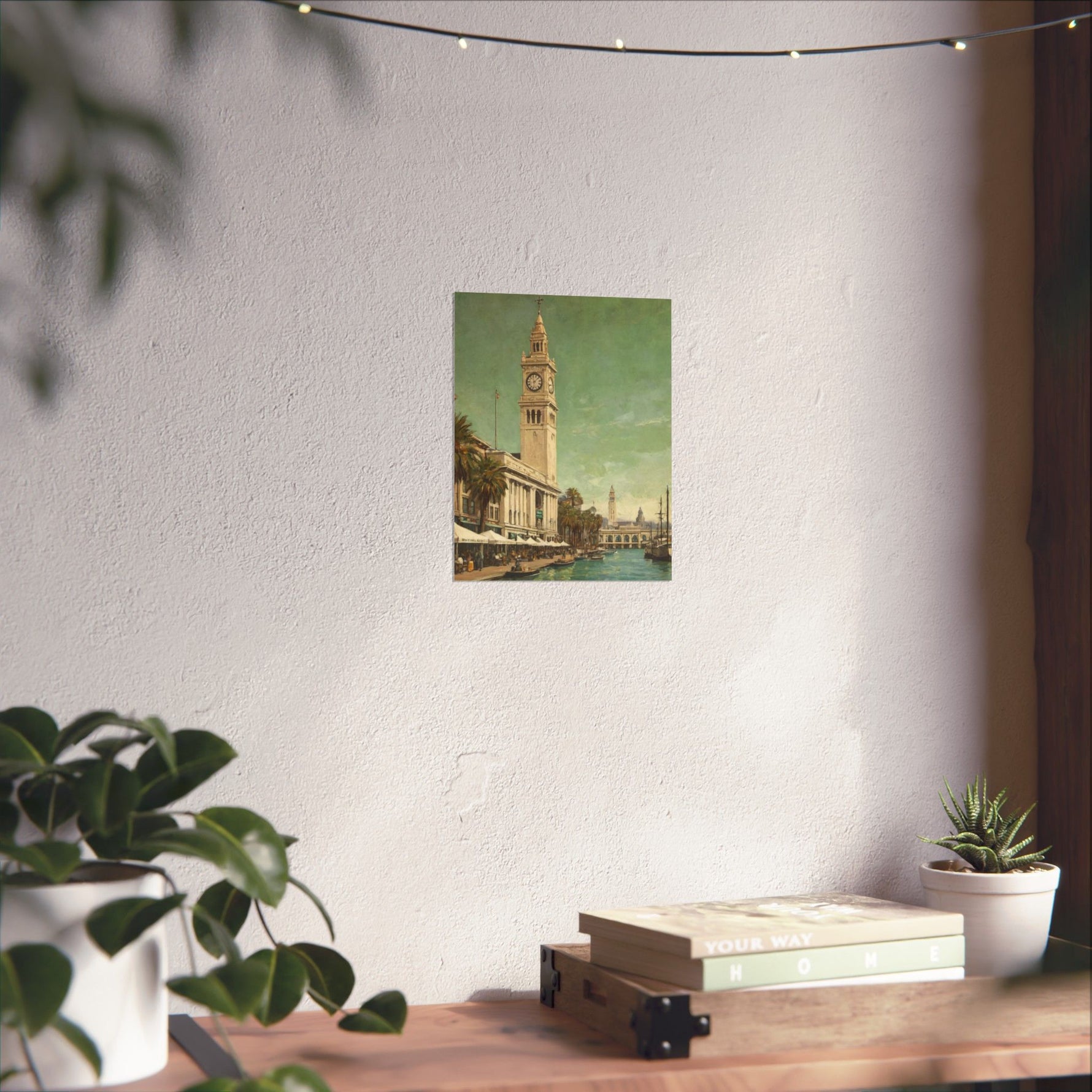 Vintage Coastal Clock Tower Poster - AquilVision