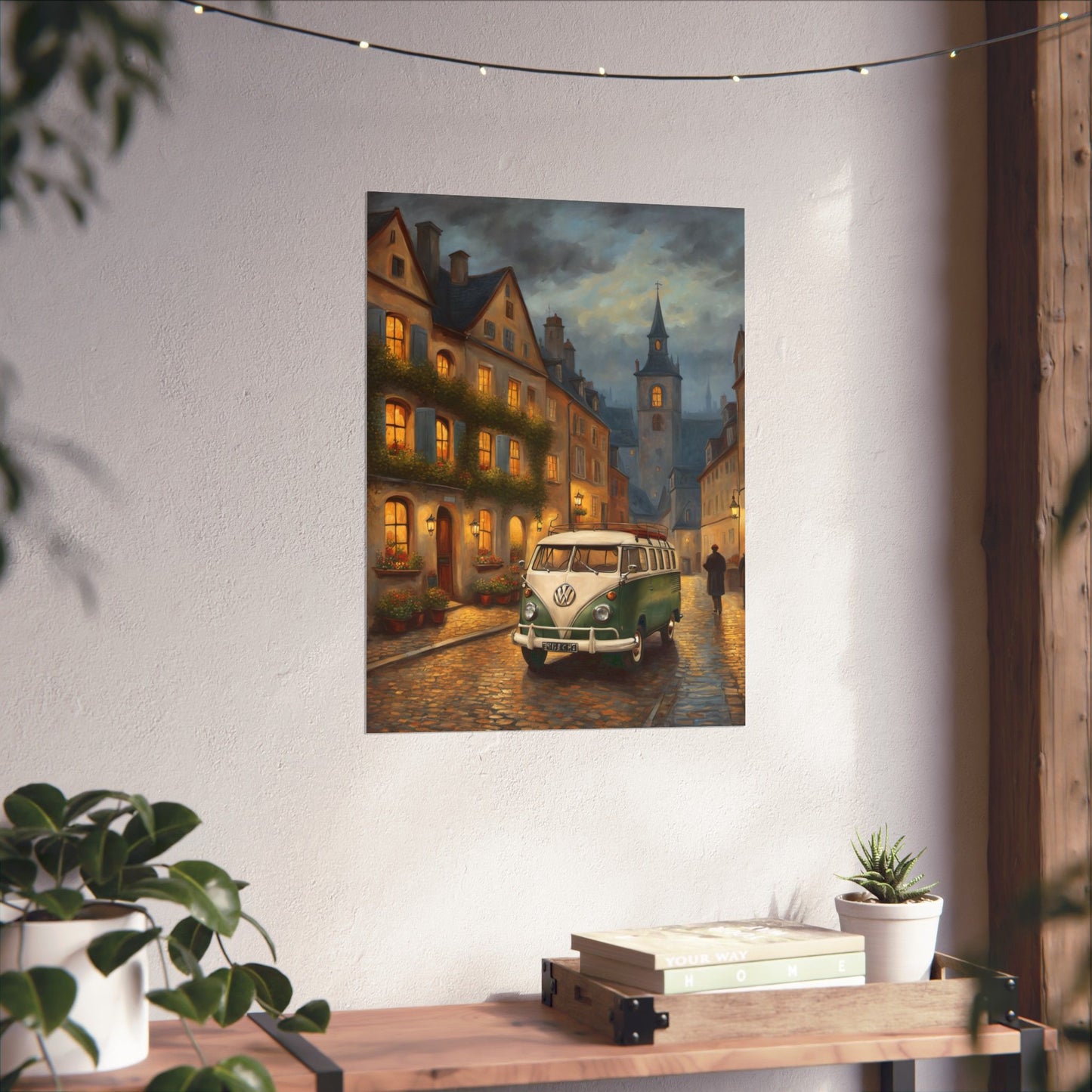 Vintage VW Bus Matte Vertical Poster, Wall Art Decor, Retro Home Decoration, Perfect Gift for Travel Lovers, Cozy Atmospheric Décor - AquilVision