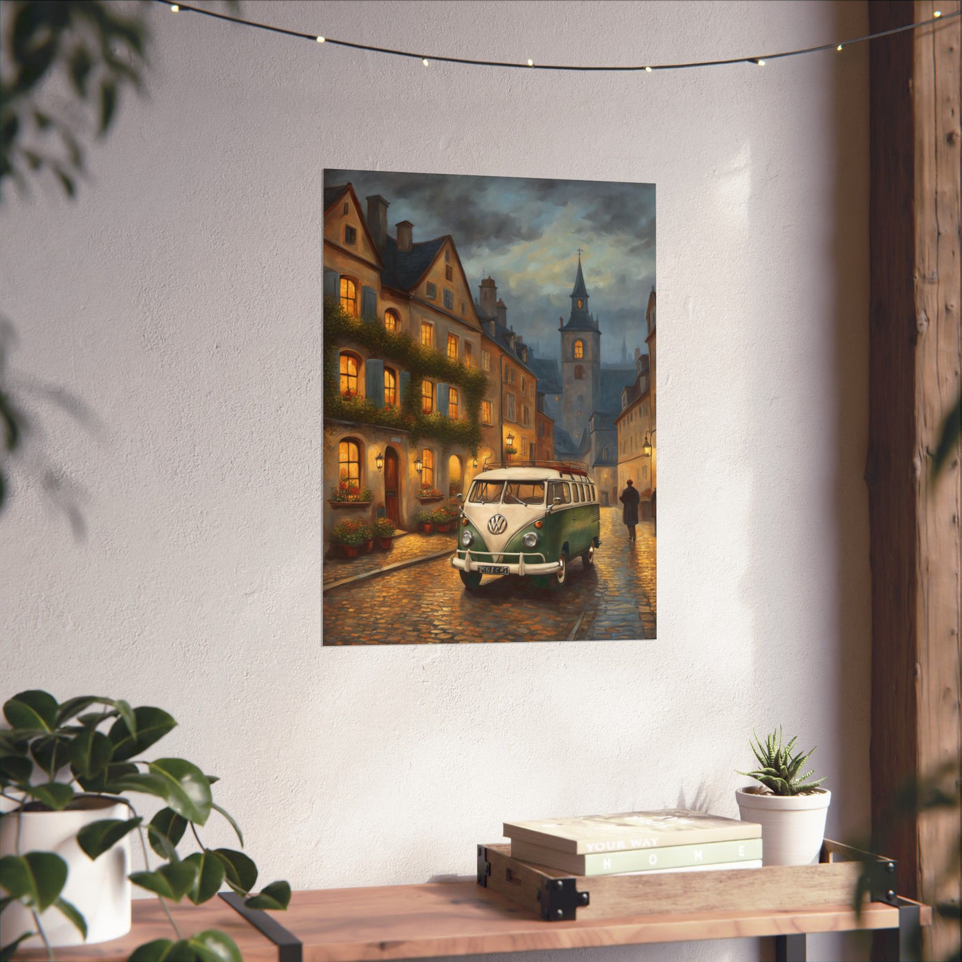 Vintage VW Bus Matte Vertical Poster, Wall Art Decor, Retro Home Decoration, Perfect Gift for Travel Lovers, Cozy Atmospheric Décor - AquilVision