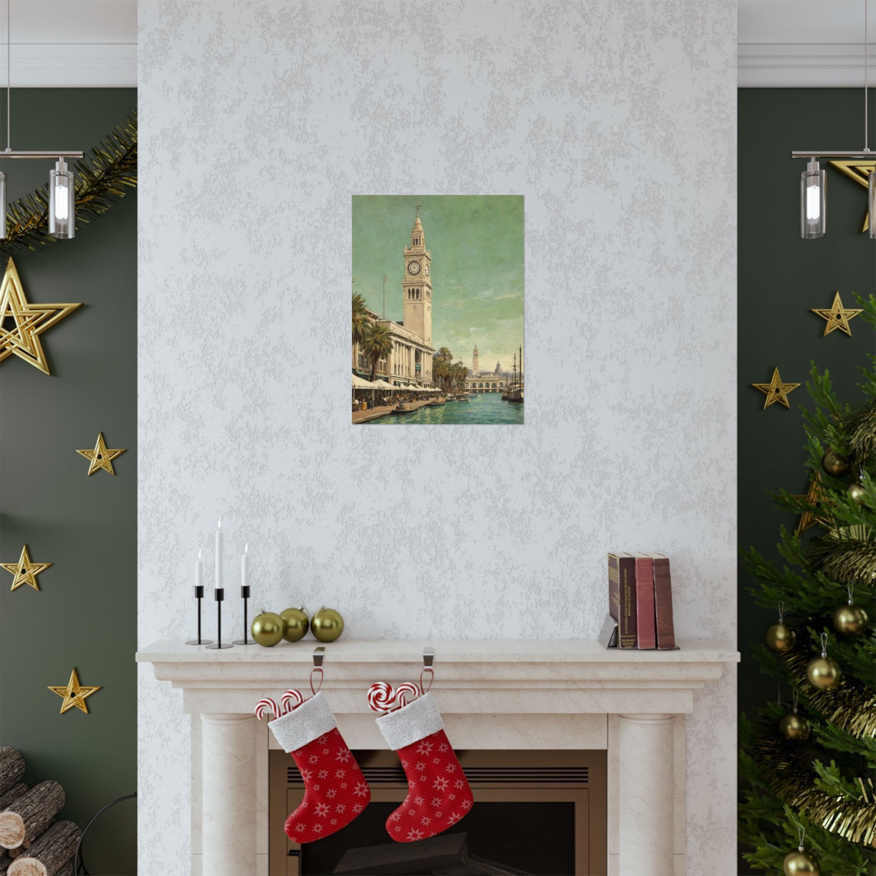 Vintage Coastal Clock Tower Poster - AquilVision