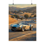 Vintage Shelby Cobra Poster — Matte Vertical Car Wall Art