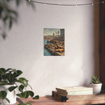 Sea Lion Harbor Matte Vertical Poster — Coastal Nautical Wall Art - AquilVision