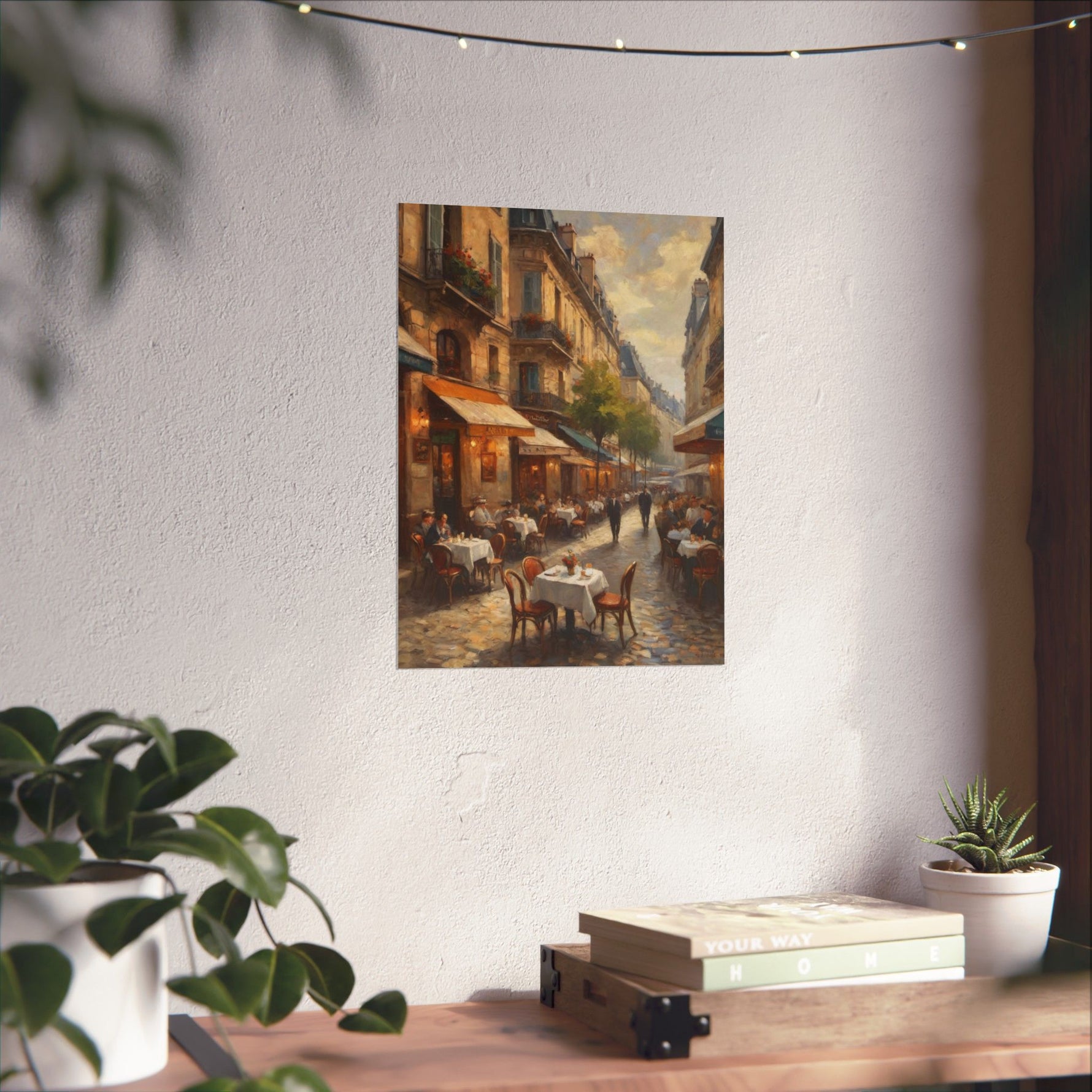 Paris Street Café Matte Poster — Vintage European Cityscape Wall Art - AquilVision