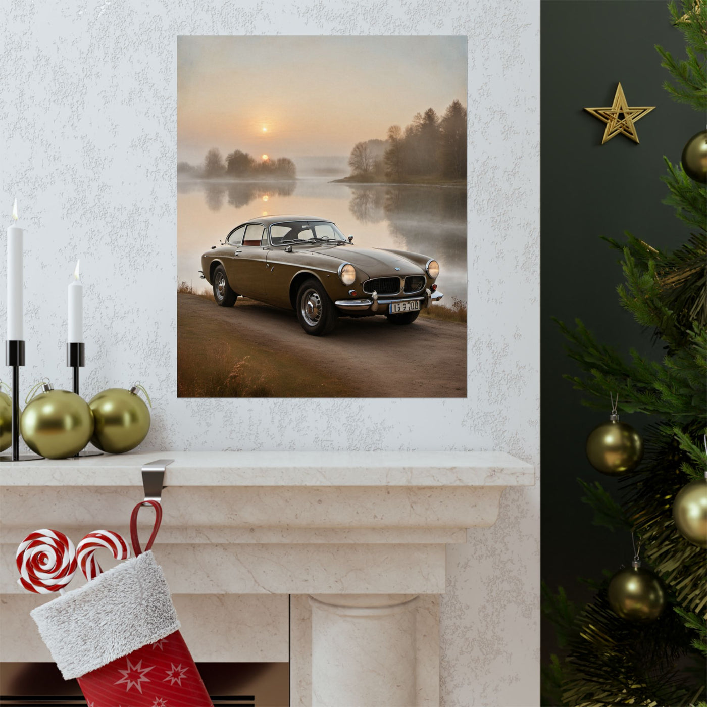 Vintage Car Matte Poster, Classic Automobile Wall Art, Home Decor, Gift for Car Lovers, Retro Wall Print, Vintage Style Printify