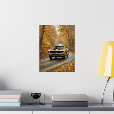 Classic Car Autumn Matte Poster - Vintage Vibes for Home Decor | AJ68 Collection Printify