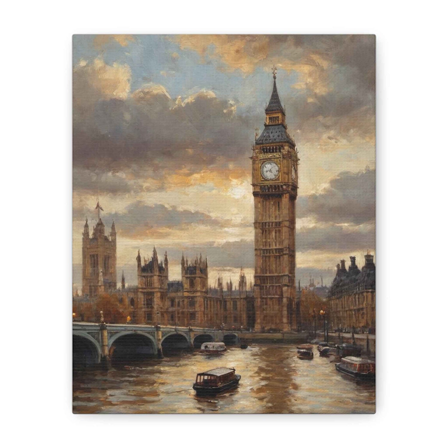 London Collection Bigben Matte Canvas, Stretched, 1.25"