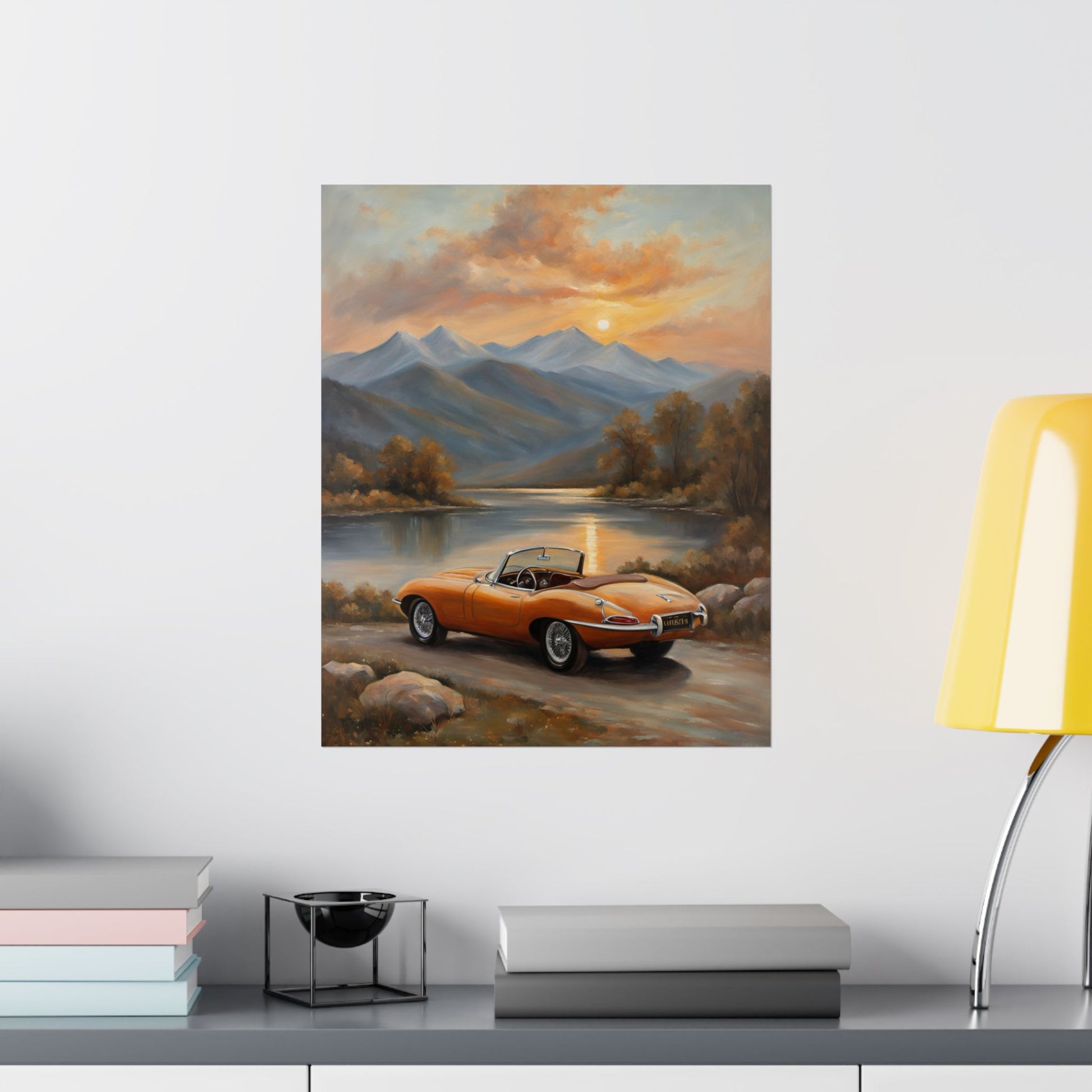 Scenic Car Posters, Vintage Wall Art, Home Décor, Car Enthusiast Gifts, Nature Prints, Retro Artworks - AquilVision