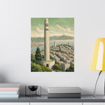 Coit Tower San Francisco Matte Poster — Vintage Cityscape Vertical Wall Art - AquilVision