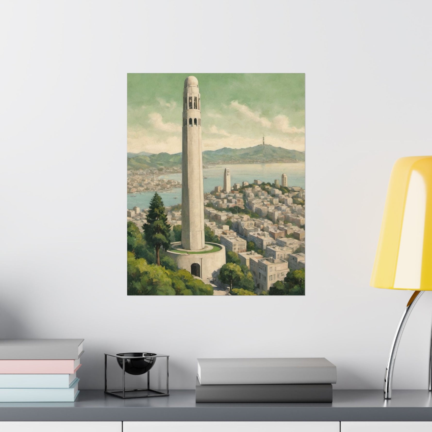 Coit Tower San Francisco Matte Poster — Vintage Cityscape Vertical Wall Art - AquilVision