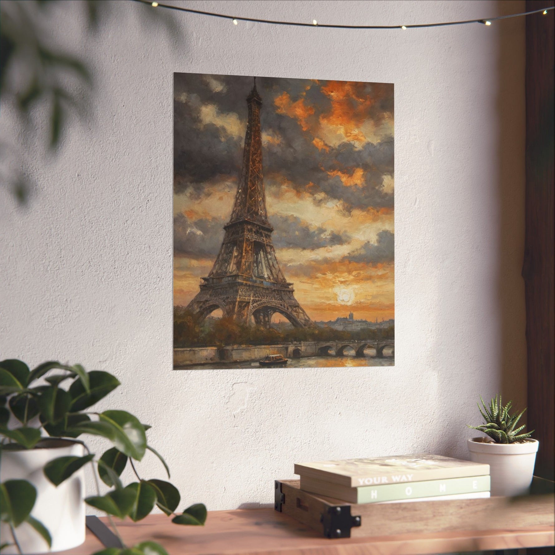 Eiffel Tower Sunset Matte Poster — Vintage Paris Wall Art - AquilVision