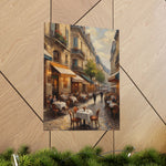Paris Street Café Matte Poster — Vintage European Cityscape Wall Art - AquilVision