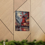 Vintage Paris Moulin Rouge Matte Poster — Romantic City Street Art Print - AquilVision