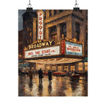 Vintage Broadway Theater Poster — Matte Vertical Wall Art