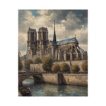 Notre Dame Seine River Matte Poster — Vintage Paris Architecture Wall Art - AquilVision