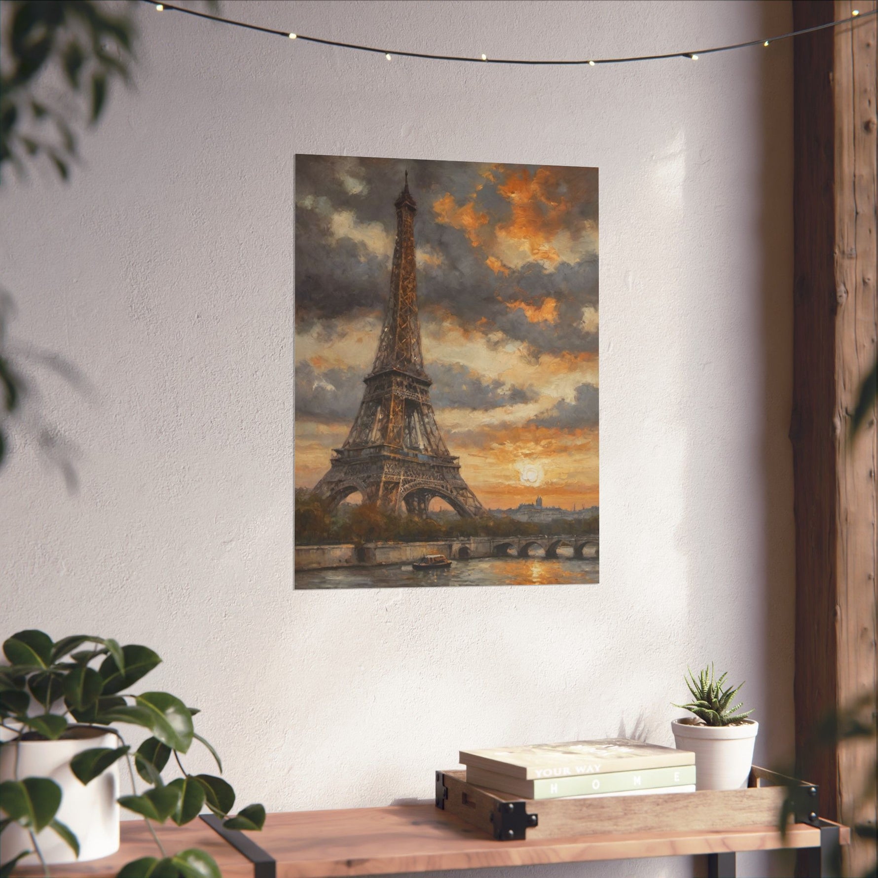Eiffel Tower Sunset Matte Poster — Vintage Paris Wall Art - AquilVision