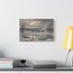 Winter Geothermal Landscape Canvas Print - AquilVision