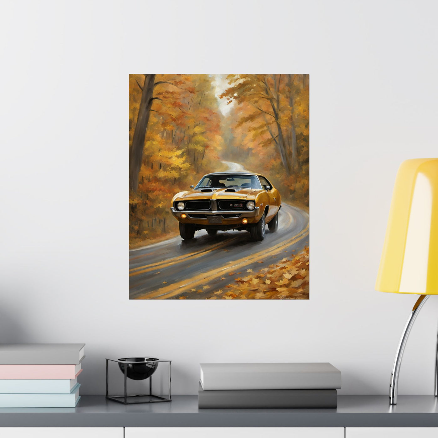 Classic Car Autumn Matte Poster - Vintage Vibes for Home Decor | AJ68 Collection Printify