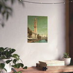 Vintage Coastal Clock Tower Poster - AquilVision
