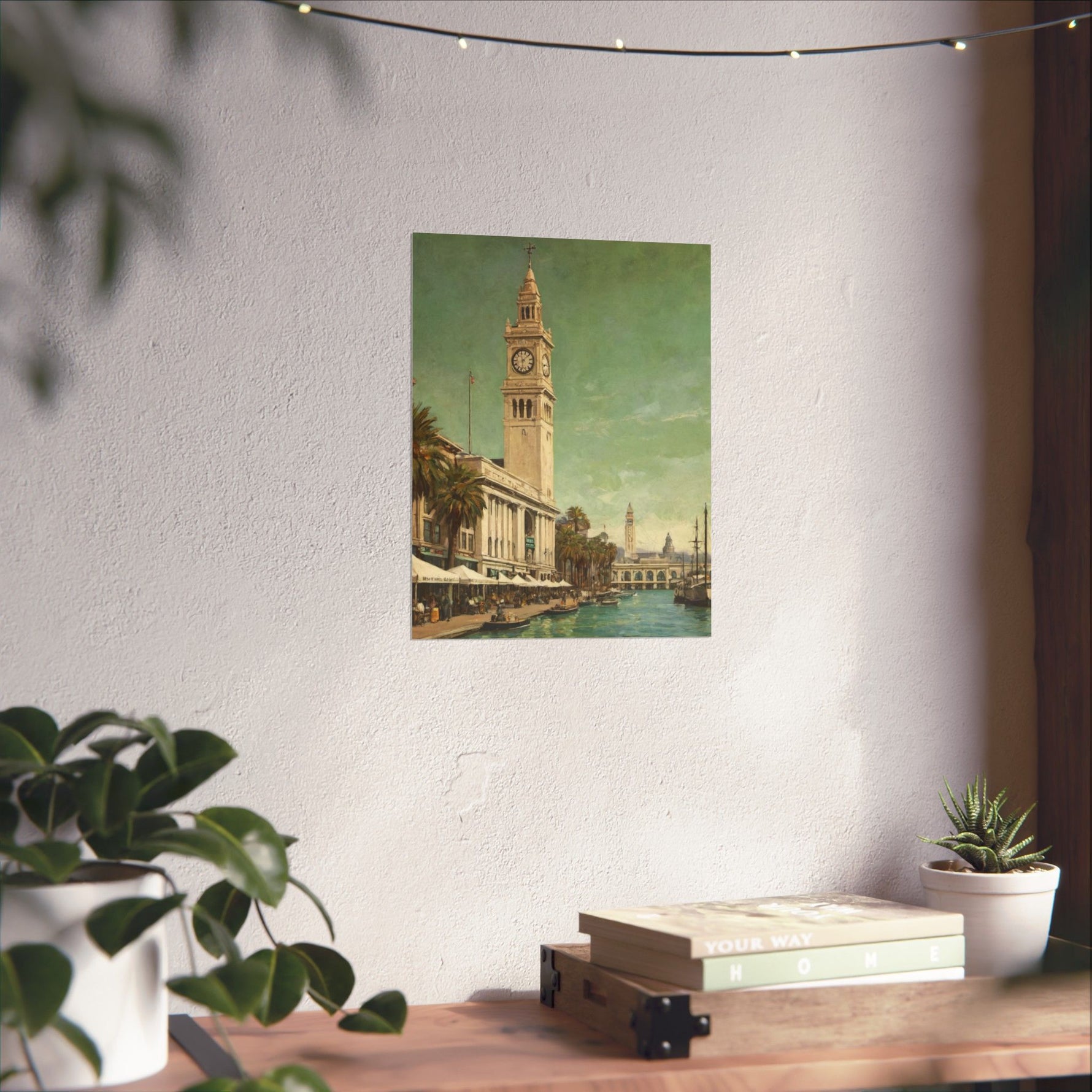 Vintage Coastal Clock Tower Poster - AquilVision
