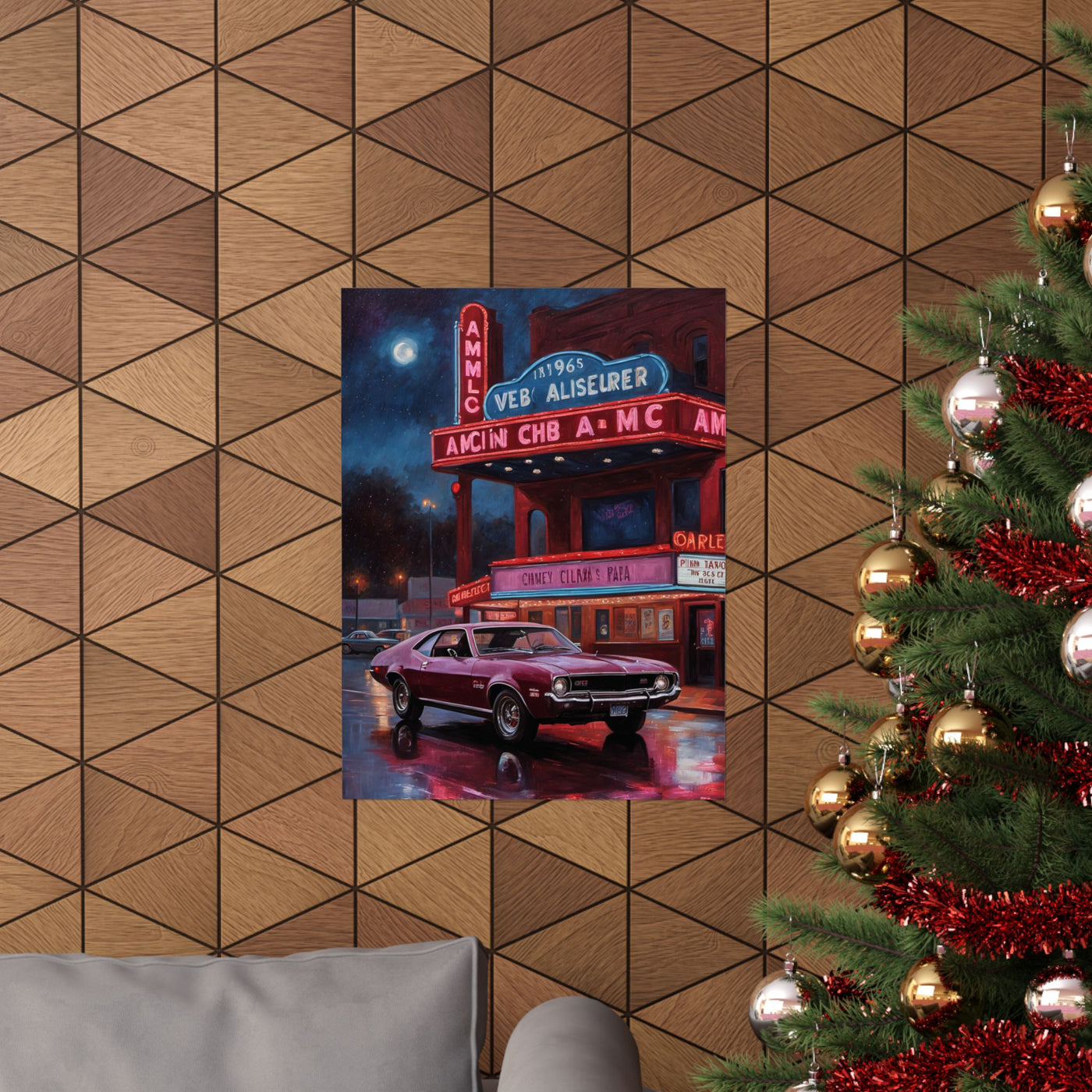 1960s Vintage Car Matte Poster - Classic Movie Theater Art Print | AJ68 Collection Printify