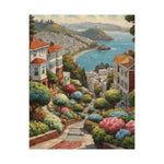 Coastal Garden Street Matte Poster — Scenic San Francisco Bay Print - AquilVision