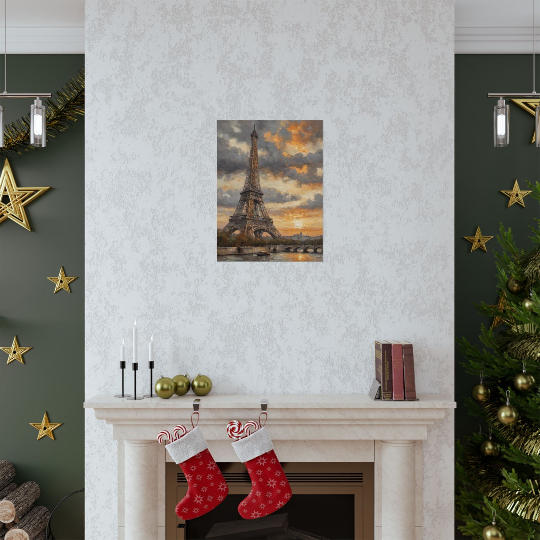 Eiffel Tower Sunset Matte Poster — Vintage Paris Wall Art - AquilVision