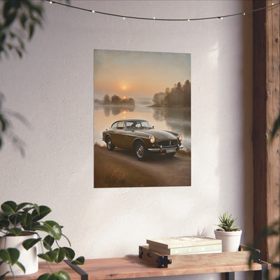 Vintage Car Matte Poster, Classic Automobile Wall Art, Home Decor, Gift for Car Lovers, Retro Wall Print, Vintage Style Printify