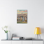 San Francisco Painted Skyline Canvas — Painted Ladies Wall Art (Matte Stretched) - AquilVision